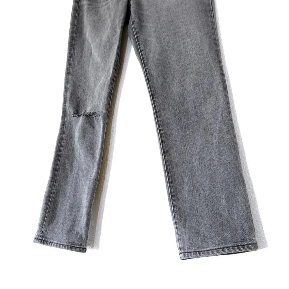 NEW Madewell 90s Perfect Vintage Mom Jean Connell Wash Ripped Edition 26 Gray